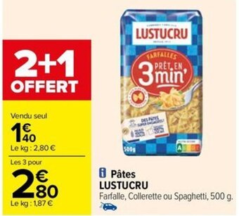 Carrefour Drive i Pâtes LUSTUCRU offre
