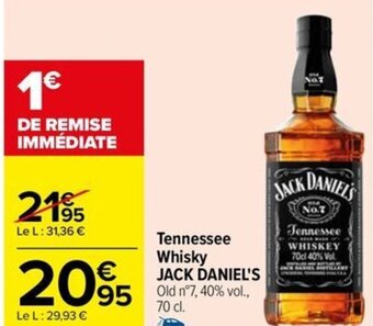 Carrefour Drive Tennessee Whisky JACK DANIEL'S offre