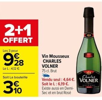Carrefour Drive Vin Mousseux CHARLES offre