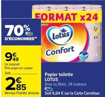 Carrefour Drive Papier toilette LOTUS offre