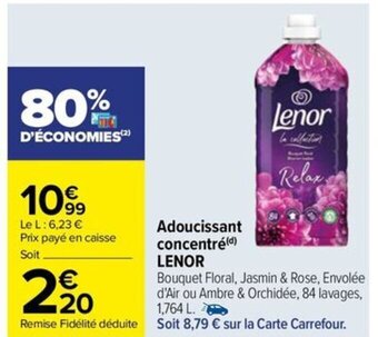 Carrefour Drive Adoucissant concentré (d) LENOR offre