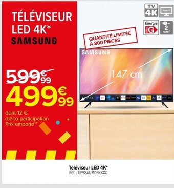 Carrefour Drive Téléviseur LED 4K offre