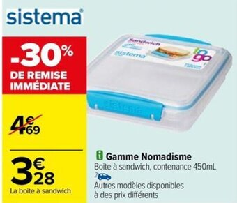 Carrefour Drive Gamme Nomadisme offre