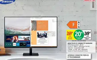 Intermarché Moniteur connectée tizen os et Telecommande offre