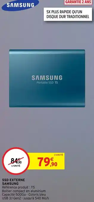 Intermarché SSD Externe Samsung offre