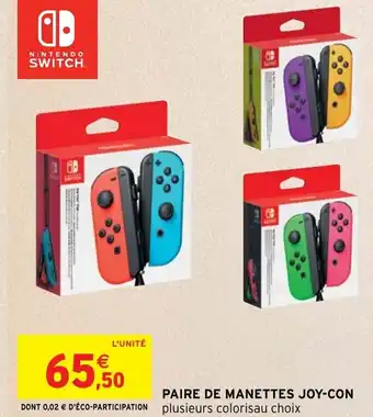 Intermarché Paire de manettes joy-con offre