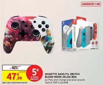 Manette sans fil switch blood moon zelda bda