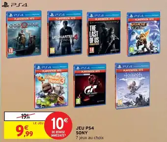 Intermarché Jeu PS4 sony offre