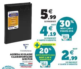 Agenda scolaire clairefontaine