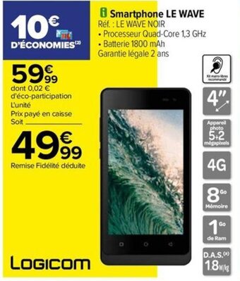 Carrefour Drive i Smartphone LE WAVE offre