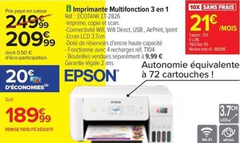 Carrefour Drive Imprimante Multifonction 3 en 1 offre