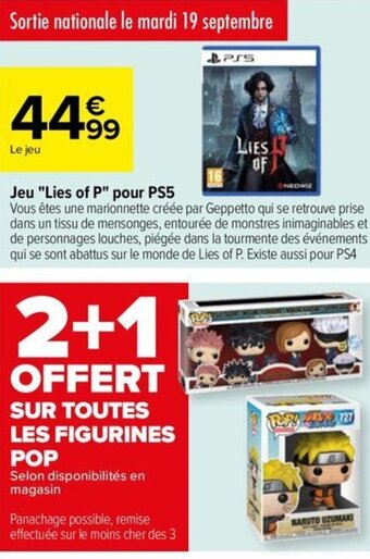 Carrefour Drive Jeu "Lies of P" pour PS5 offre