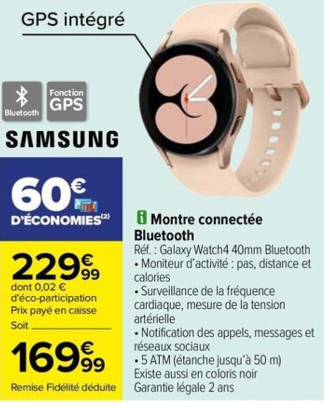 Carrefour montre connectée discount samsung