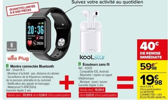 Carrefour Drive i Montre connectée Bluetooth offre