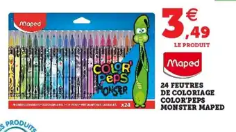 Super U 24 Feutres de coloriage color'peps monster maped offre