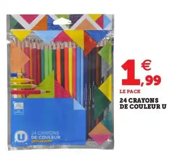 Super U 24 Crayons de couleur u offre