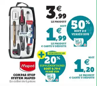 Super U Compas stop system maped offre