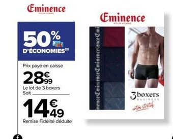 Carrefour Drive Boxers homme offre