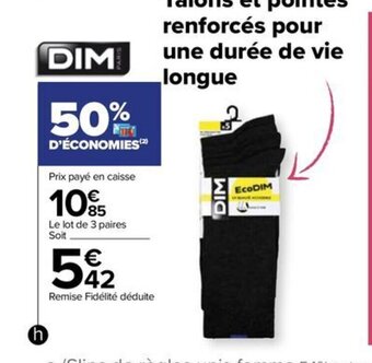 Carrefour Drive Mi-chaussettes homme offre