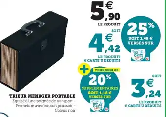 Super U Trieur menager portable offre