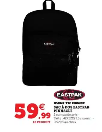 Super U Sac à dos eastpak pinnacle offre