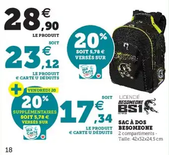 Super U Sac à dos besomeone offre