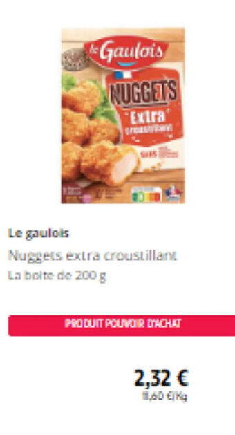 Intermarché Le gaulois Nuggets extra croustillant La boite de 200 g offre