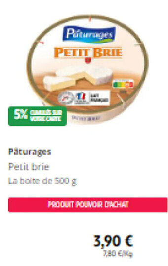 Intermarché Pâturages Pelit brie offre