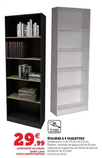 ĂtagĂšre Ă 5 tablettes