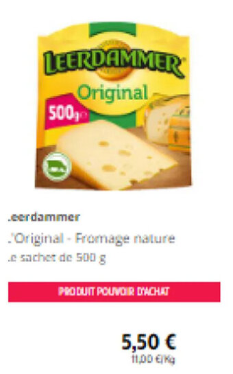 Intermarché leerdammer Original - Fromage nature offre