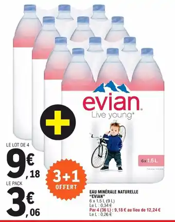 E.Leclerc Eau minérale naturelle "evian" offre