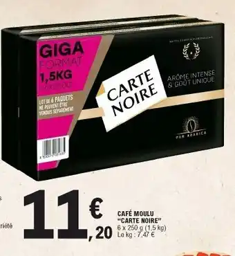 Café moulu "carte noire"