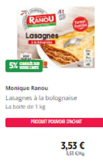 Monique Ranou Lasagnes à la bolognaise