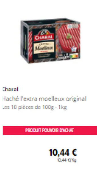Intermarché Charal Haché l'extra moelleux original Les 10 pièces de 100g-1kg offre
