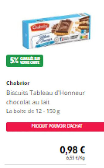 Intermarché Chabrior Biscuits Tableau d'Honneur offre