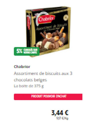 Intermarché Chabrior Assortiment de biscuits aux 3 offre