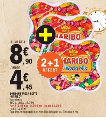 E.Leclerc Bonbons méga boîte "haribo" offre