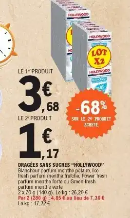 E.Leclerc Dragées sans sucres "hollywood" offre