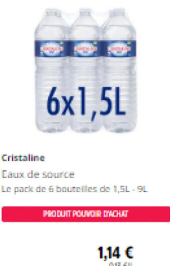 Intermarché Cristaline Caux de source offre