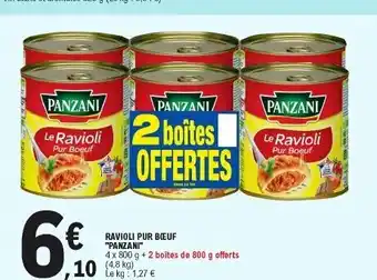 E.Leclerc Ravioli pur bœuf "panzani" offre