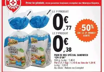 Pain de mie spécial sandwich "épi d'or"