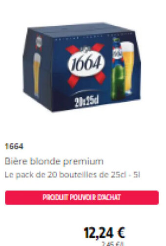 Intermarché 1664 Bière blonde premium offre