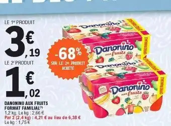 E.Leclerc Danonino aux fruits format familial offre