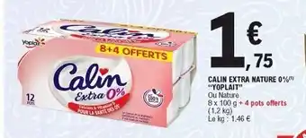 E.Leclerc Calin extra nature 0% "yoplait" offre
