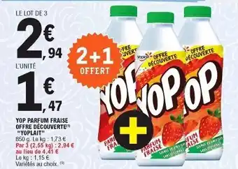 E.Leclerc Yop parfum fraise offre découverte "yoplait" offre