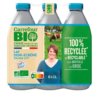 Carrefour Carrefour bio lait u.h.t. demi-écrémé offre