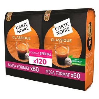 Carrefour Carte noire dosettes de café format spécial offre