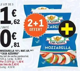 E.Leclerc Mozzarella 16% offre