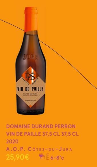 Monoprix Domaine durand perron vin de paille 37,5 cl 37,5 cl 2020 offre