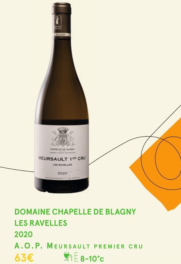 Promo Domaine chapelle de blagny les ravellesa.o.p. meursault premier